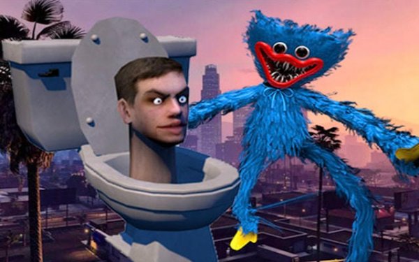 Huggy Wuggy Run From Skibidi Toilet Online Game