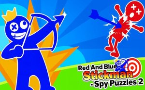 Red And Blue Stickman Spy Puzzles 2: Archery Mission
