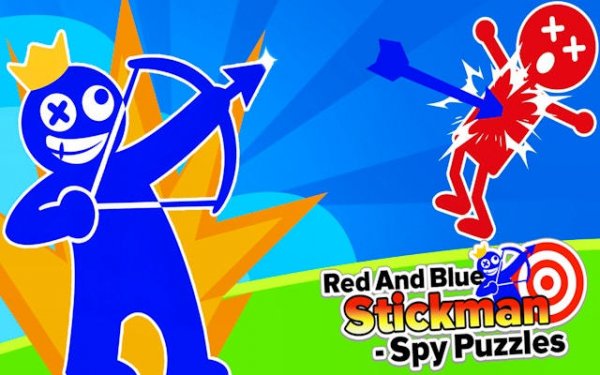 Red And Blue Stickman Spy Puzzles: Archery Adventure Online Game