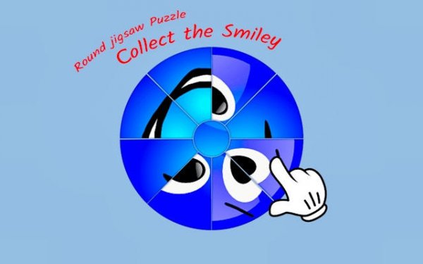 Round Jigsaw Puzzle: Collect the Smiley - Free Online Puzzle Game