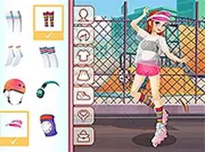 Girly Roller Skate Dress Up Online Game