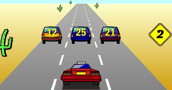Crazy Taxi M-12 Math Game Online