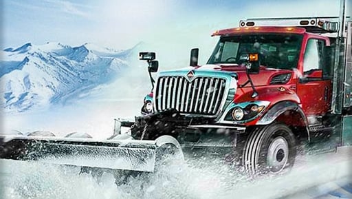 Snow Plow Truck Driving Game