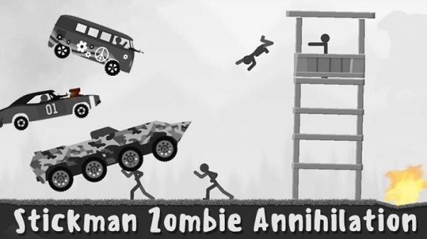 Stickman Zombie Annihilation Driving Game